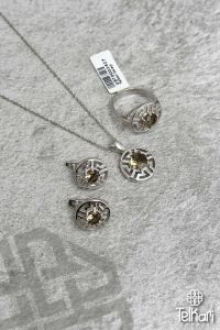 Renk Değiştiren Sultan Taşlı Gümüş Üçlü Set