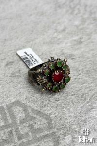 Doğal Taşlı Otantik Gümüş Yüzük