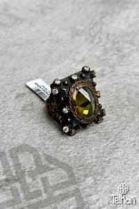 Sitrin Taşlı Otantik Gümüş Yüzük