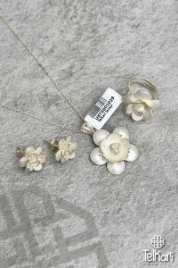 Çiçek Telkari Gümüş Üçlü Set