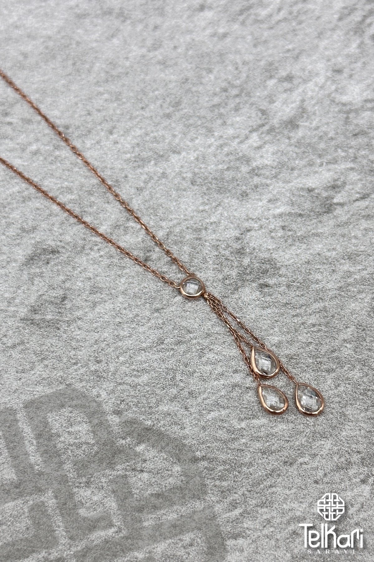 Sarkık Damla Gümüş Kolye