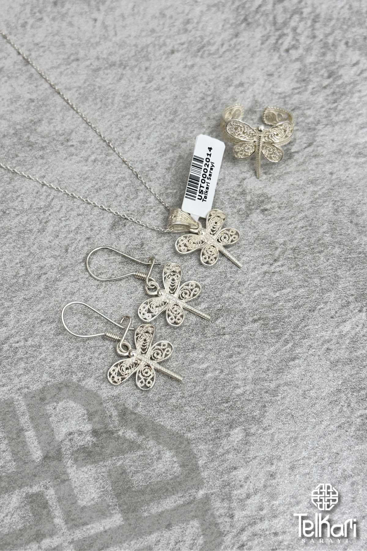 Yusufçuk Telkari Gümüş Üçlü Set
