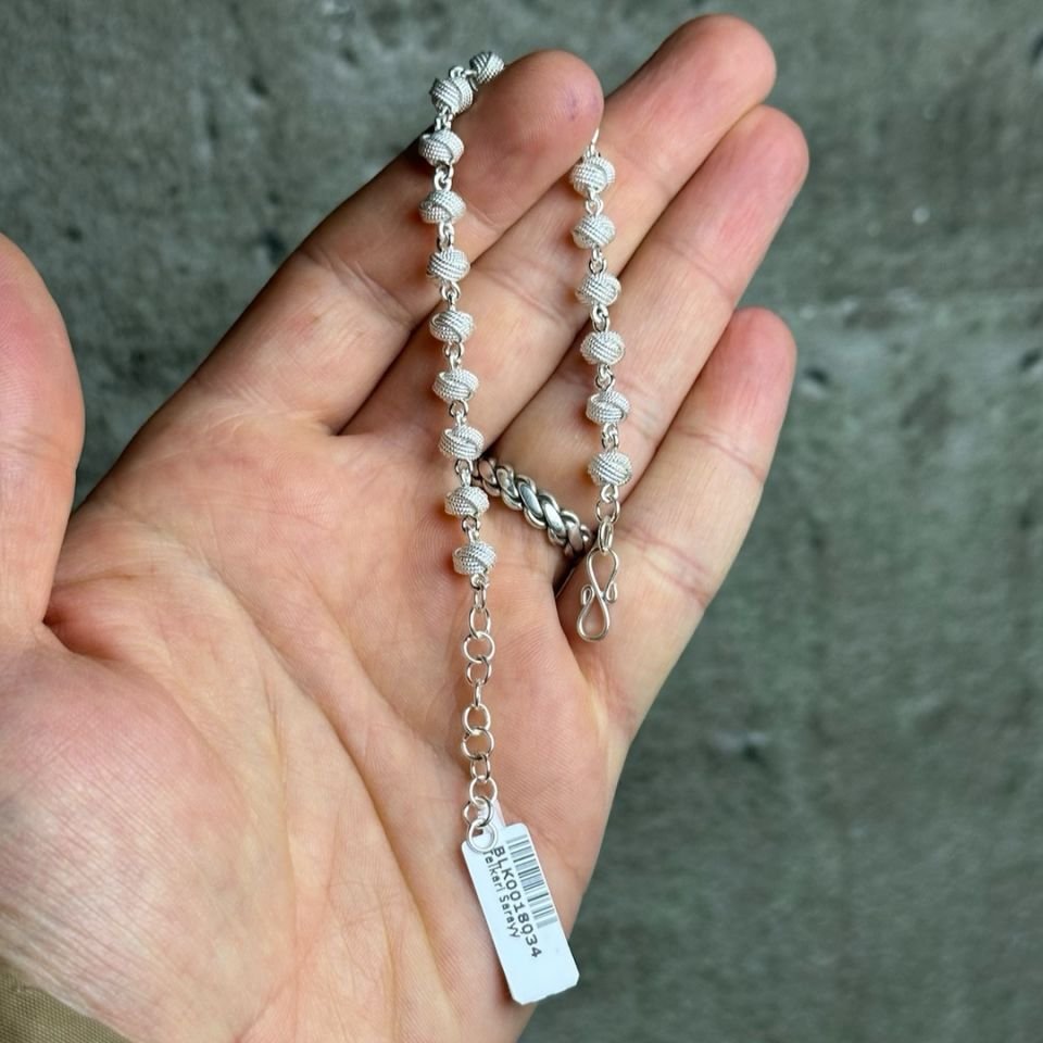 Sarmal Model 925 Ayar Gümüş El İşçilikli Telkari Bileklik