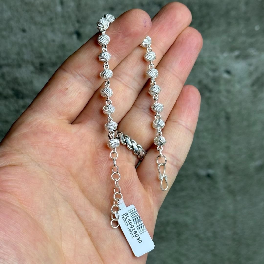 Sarmal Model 925 Ayar Gümüş El İşçilikli Telkari Bileklik