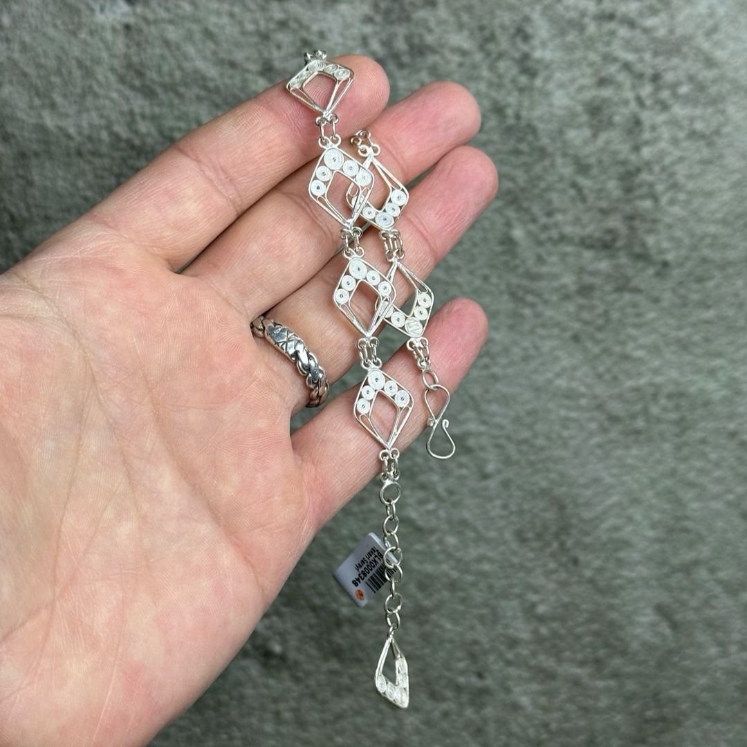 925 Ayar El İşçiliği Telkari Gümüş Bileklik