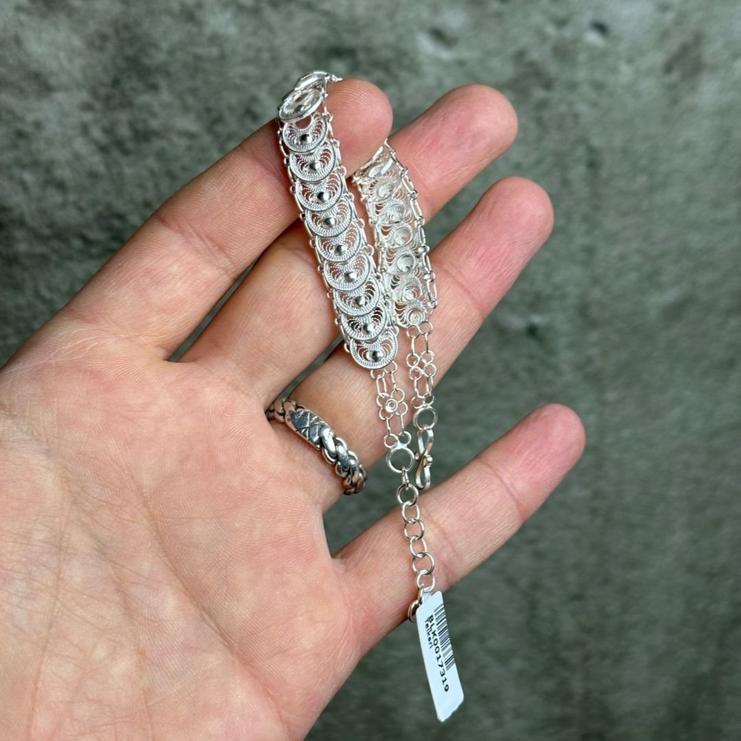 925 Ayar Balık Sırtı Telkari Gümüş Bileklik