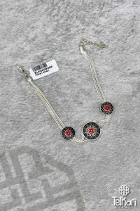 Çiçek Motifli Midyat Hasırı Gümüş Bileklik