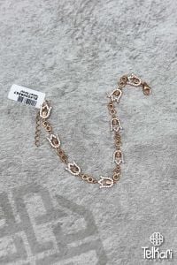 Lale Desenli Rose Gümüş Bileklik