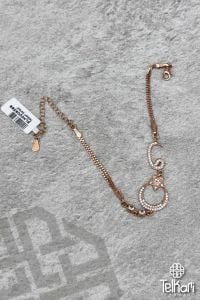 Ay Yıldızlı Vav Rose Gümüş Bileklik