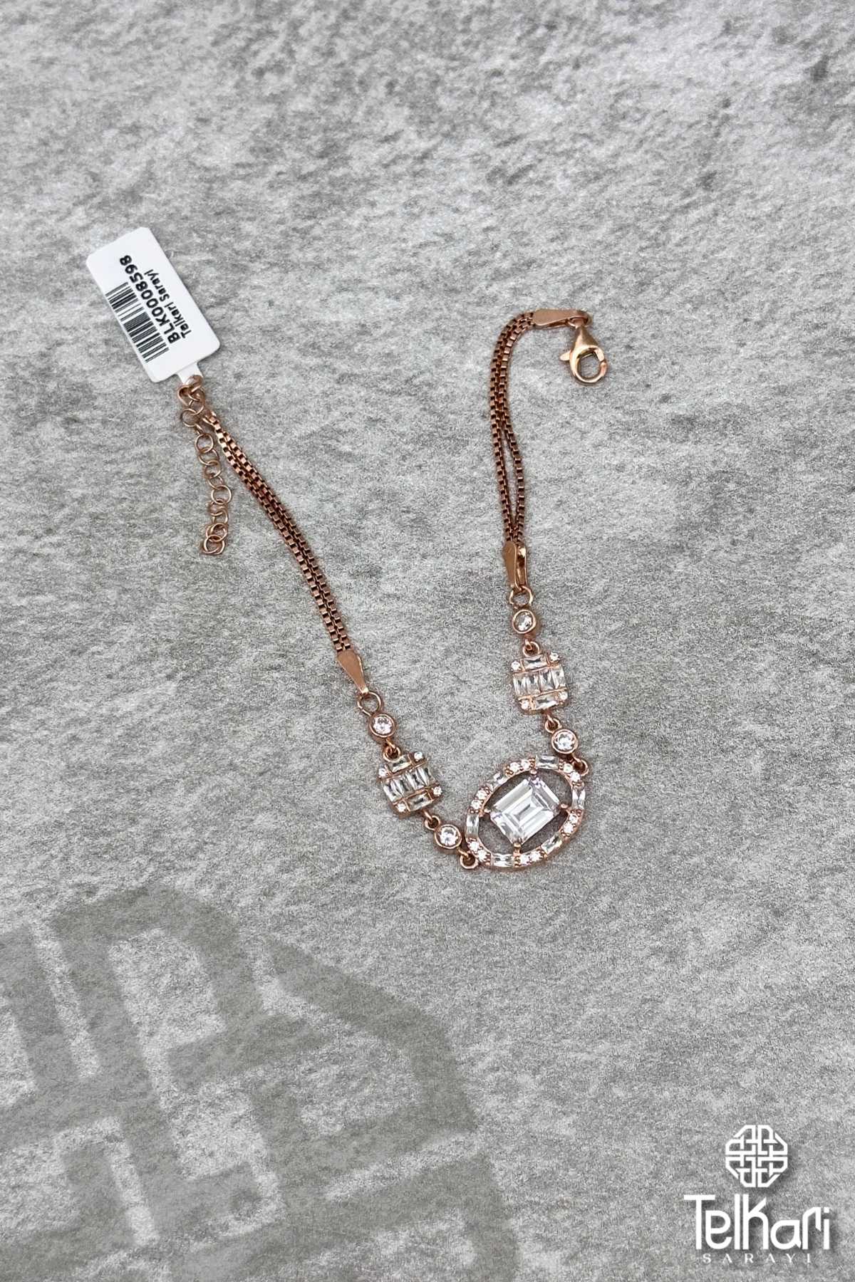 Baget Model Rose Gümüş Bileklik