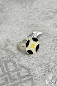 Mine İşlemeli Midyat Hasırı Gümüş Yüzük