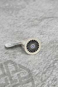 Dalga Model Mine İşlemeli Midyat Hasırı Gümüş Yüzük