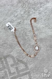 Büyük Baget Model Rose Gümüş Bileklik