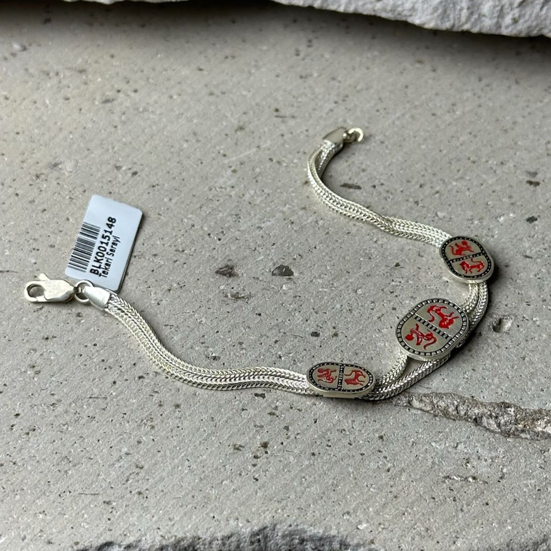 925 Ayar Midyat Hasırı Gümüş Bileklik