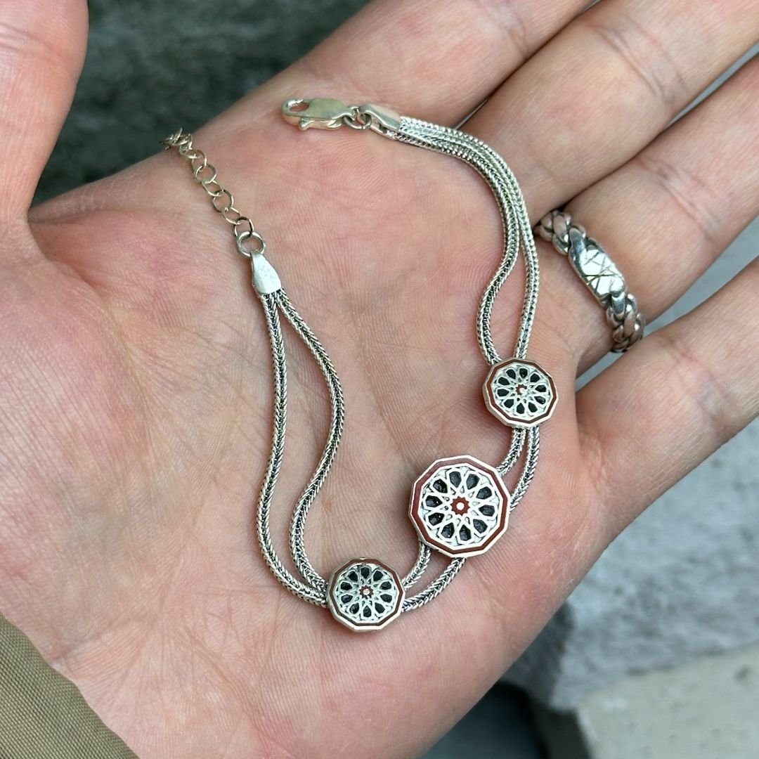 925 Ayar Midyat Hasırı Gümüş Bileklik