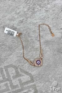 Taşlı Nazarlık Model Rose Gümüş Bileklik