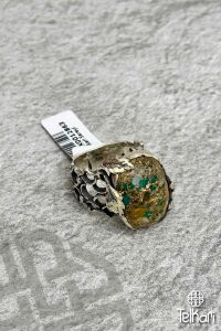 Firuze Taşlı İri Taş Otantik Gümüş Yüzük