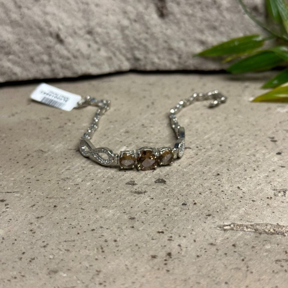 925 Ayar Gümüş Renk Değiştiren Sultan Taşlı Bileklik