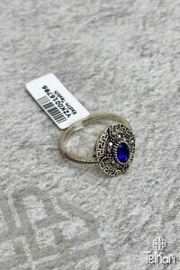Safir Taşlı Gümüş Yüzük