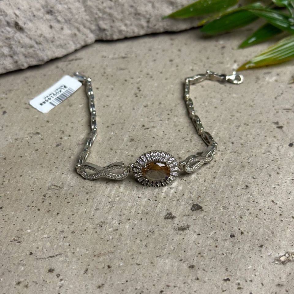 Pırlanta Model Renk Değiştiren Sultan Taşlı Gümüş Bileklik