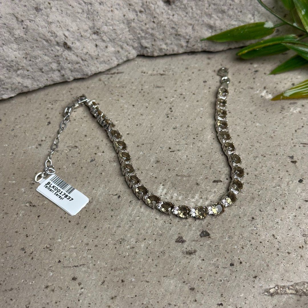 Su Yolu Renk Değiştiren Sultan Taşlı Gümüş Bileklik