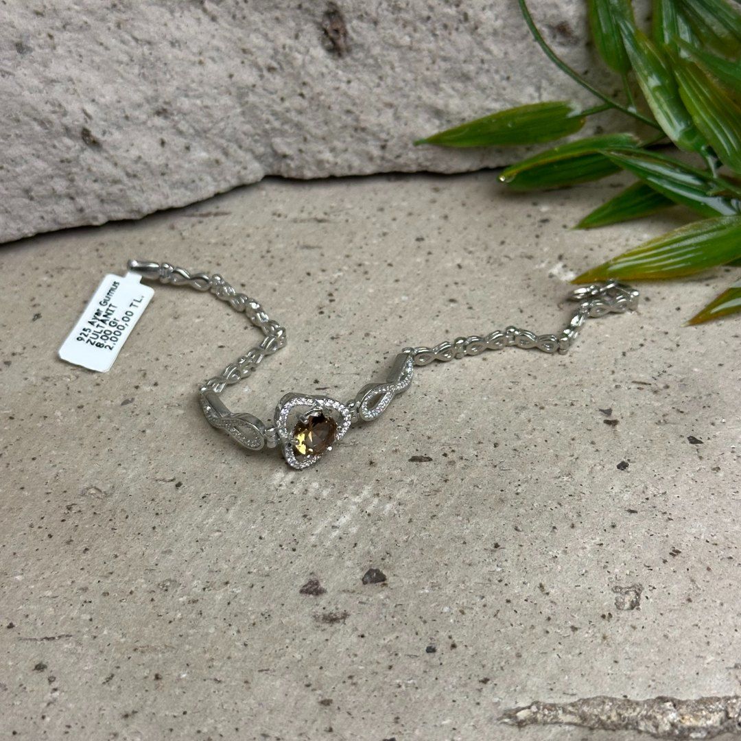 Tasarım Renk Değiştiren Sultan Taşlı Gümüş Bileklik