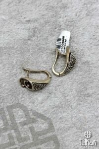 Özel Tasarım Gümüş Markazit Küpe