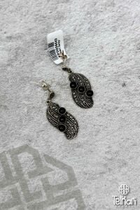 Dalga Model Onix Taşlı Gümüş Markazit Küpe