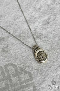 Taşlı Markazit Gümüş Kolye