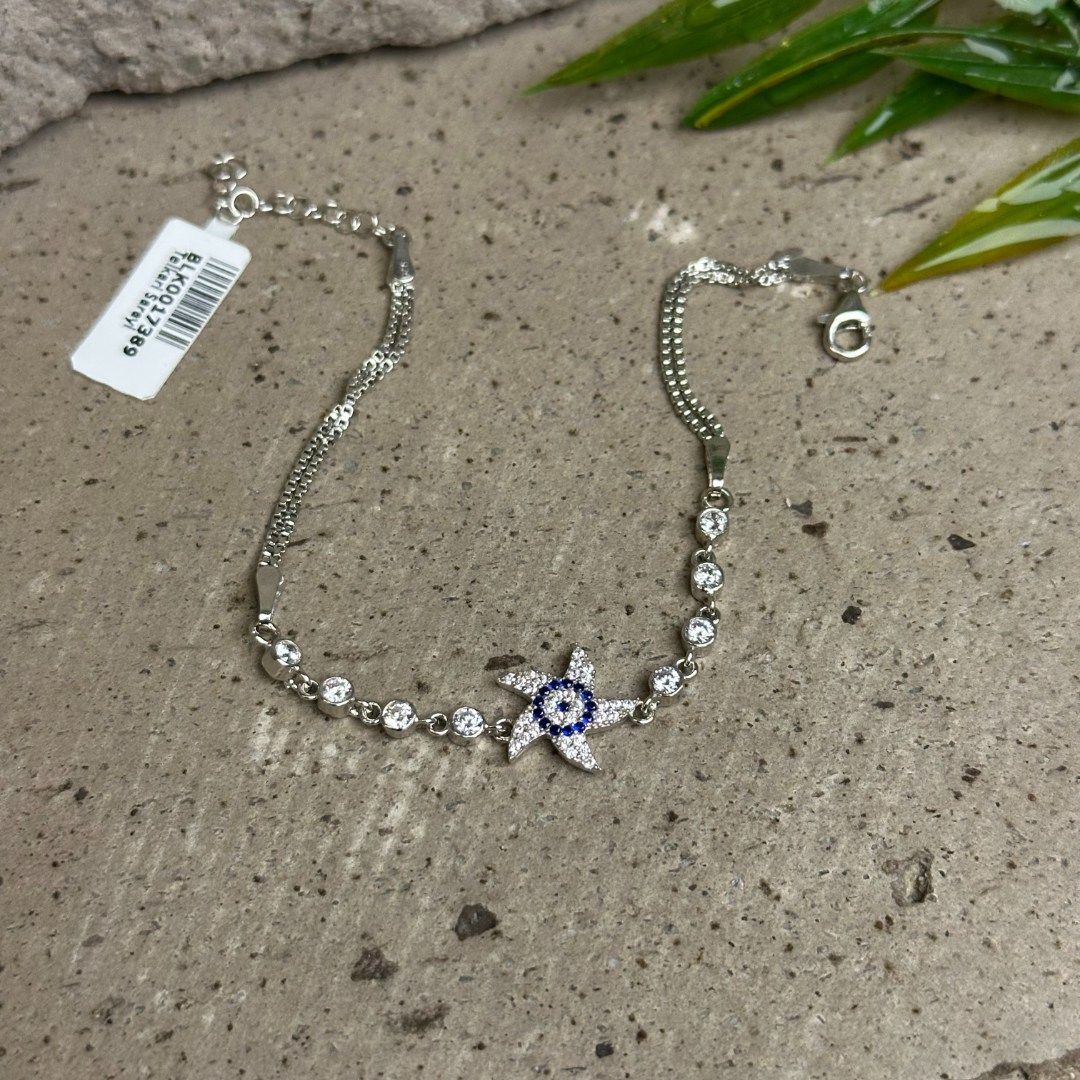 Rüzgargülü Çiçek Model 925 Ayar Gümüş Bileklik