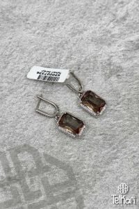 Gösterişli Baget Model Renk Değiştiren Sultan Taşlı Gümüş Küpe