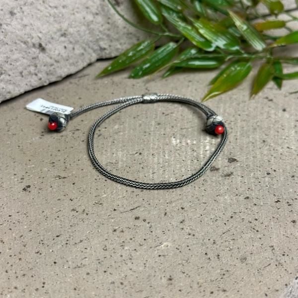 Oksitli Ayarlanabilir El Emekli 1000 Ayar Gümüş Midyat Kazaziye Kadın Bileklik