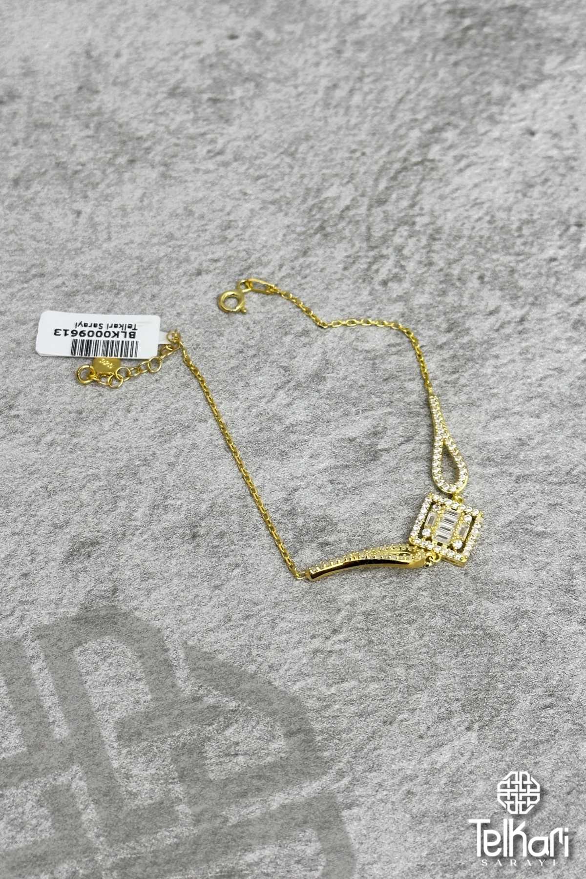 Baget Model Gold Gümüş Bileklik