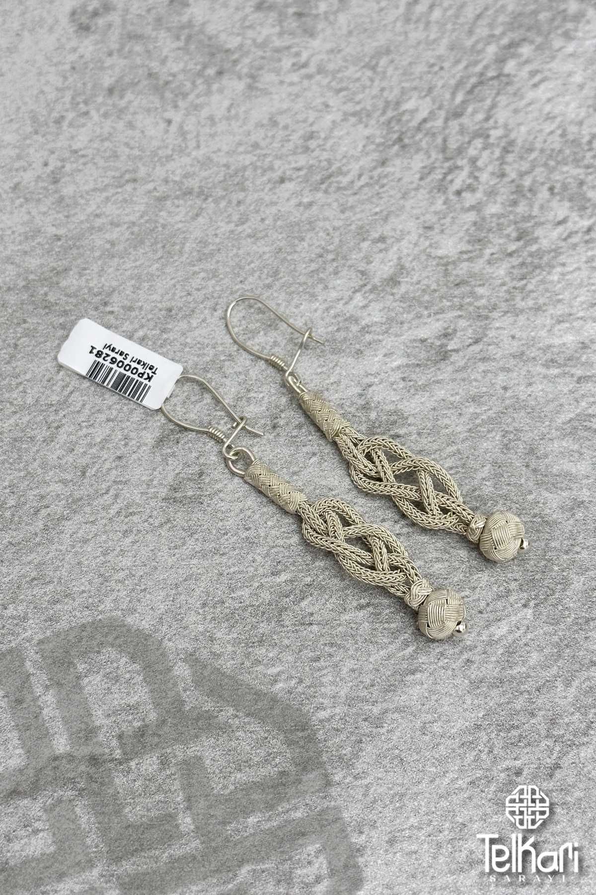 Örgü Model 1000 Ayar El İşçilikli Kazaziye Gümüş Küpe