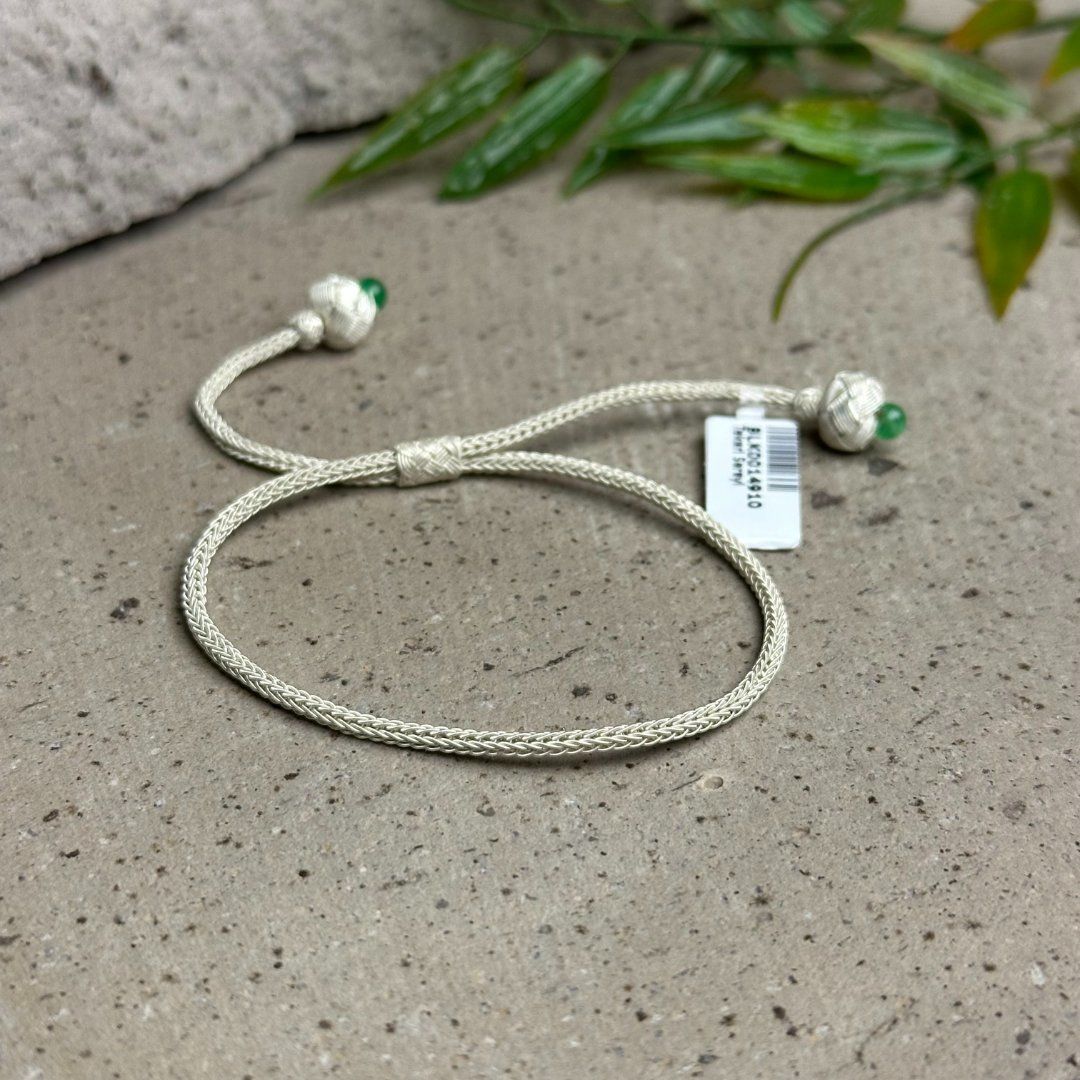 Gümüş Kazaziye Ayarlanabilir Kadın Bileklik