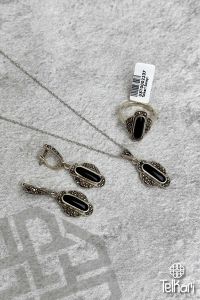 Onix Taşlı Tasarım Markazit Üçlü Set