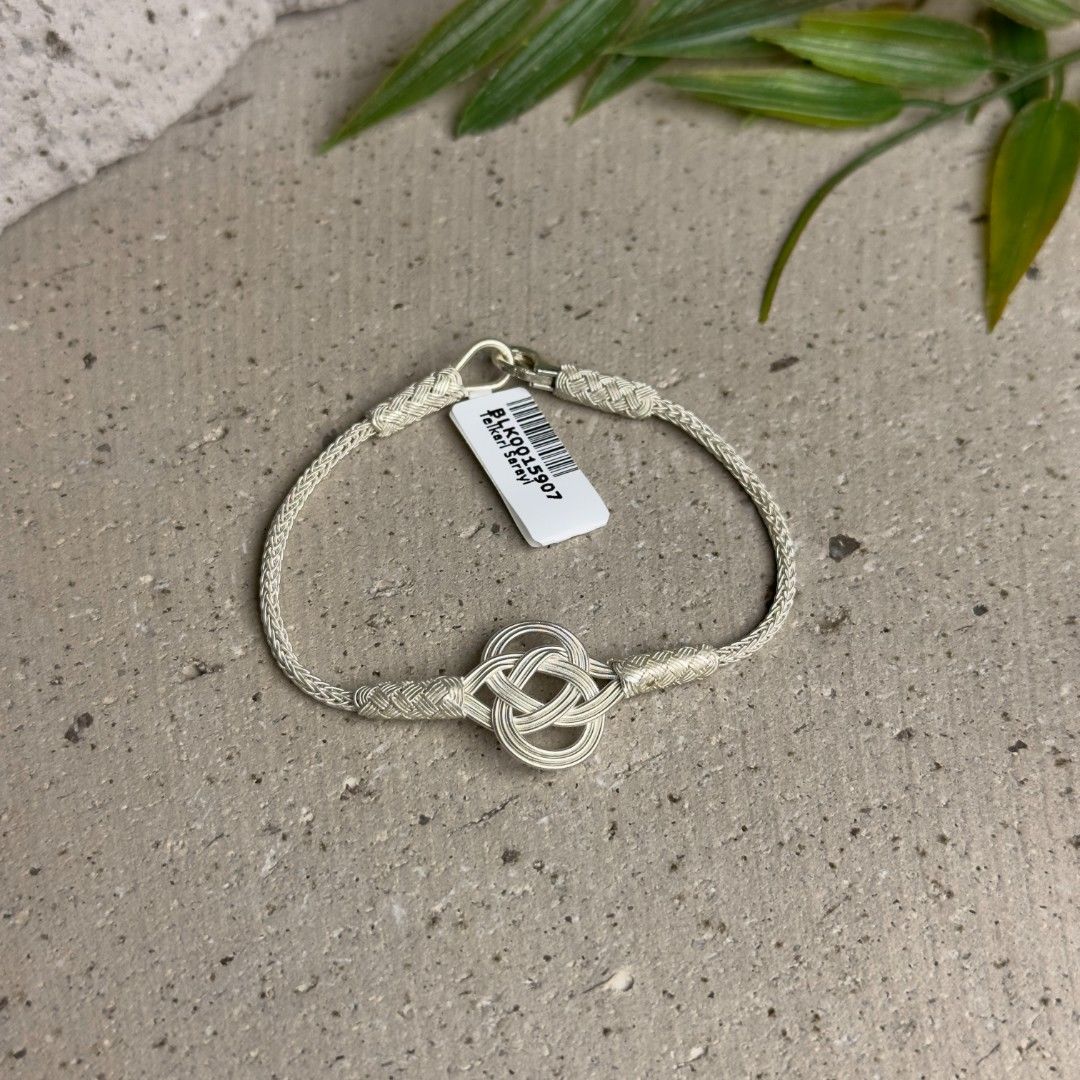 Şems Düğümü Kazaziye Kadın Gümüş Bileklik