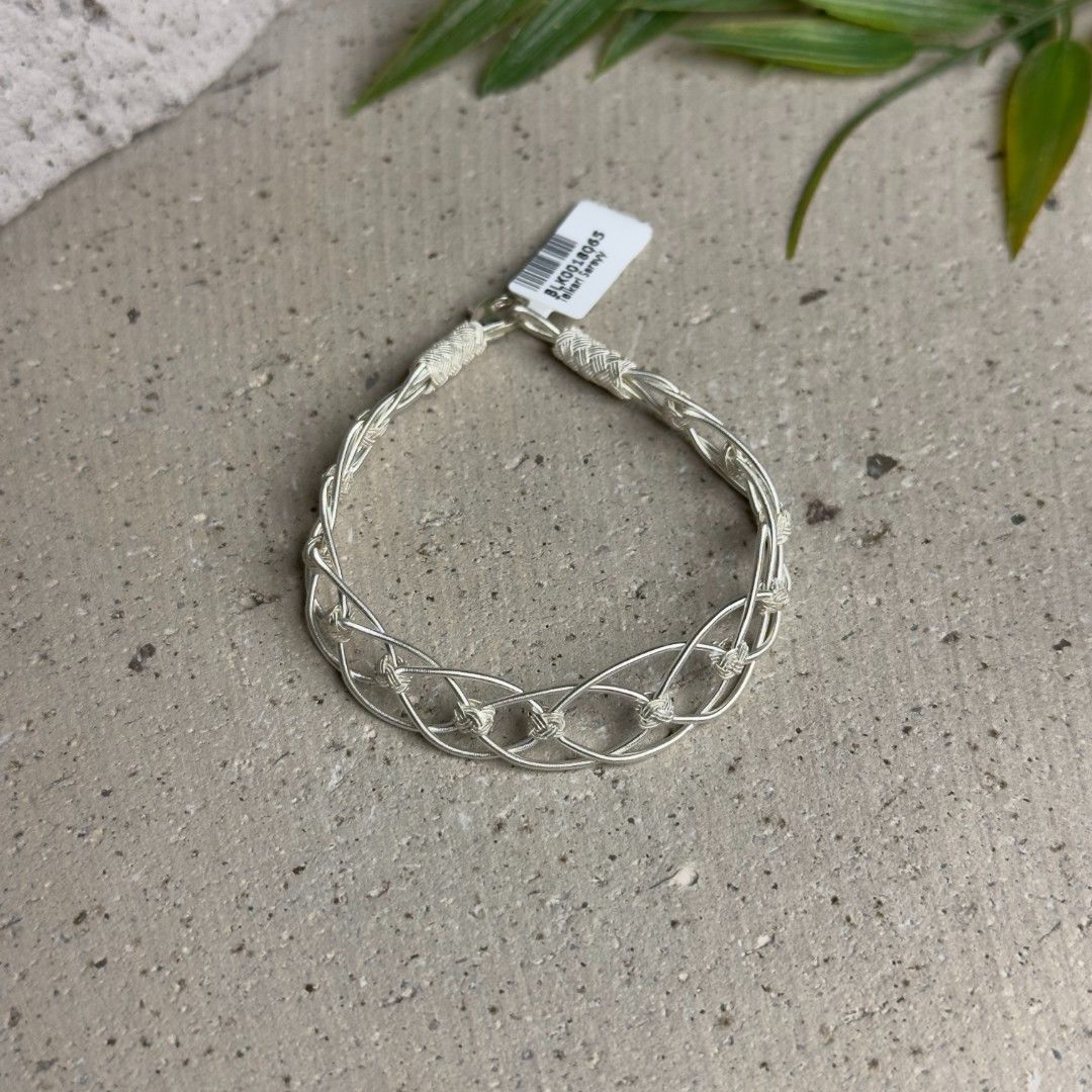 1000 Ayar Sade Örme El İşi Kazaziye Bileklik