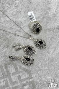 Onix Taşlı Mekik Model Markazit Üçlü Set