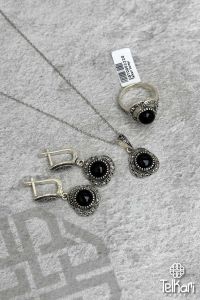 Onix Taşlı Markazit Üçlü Set