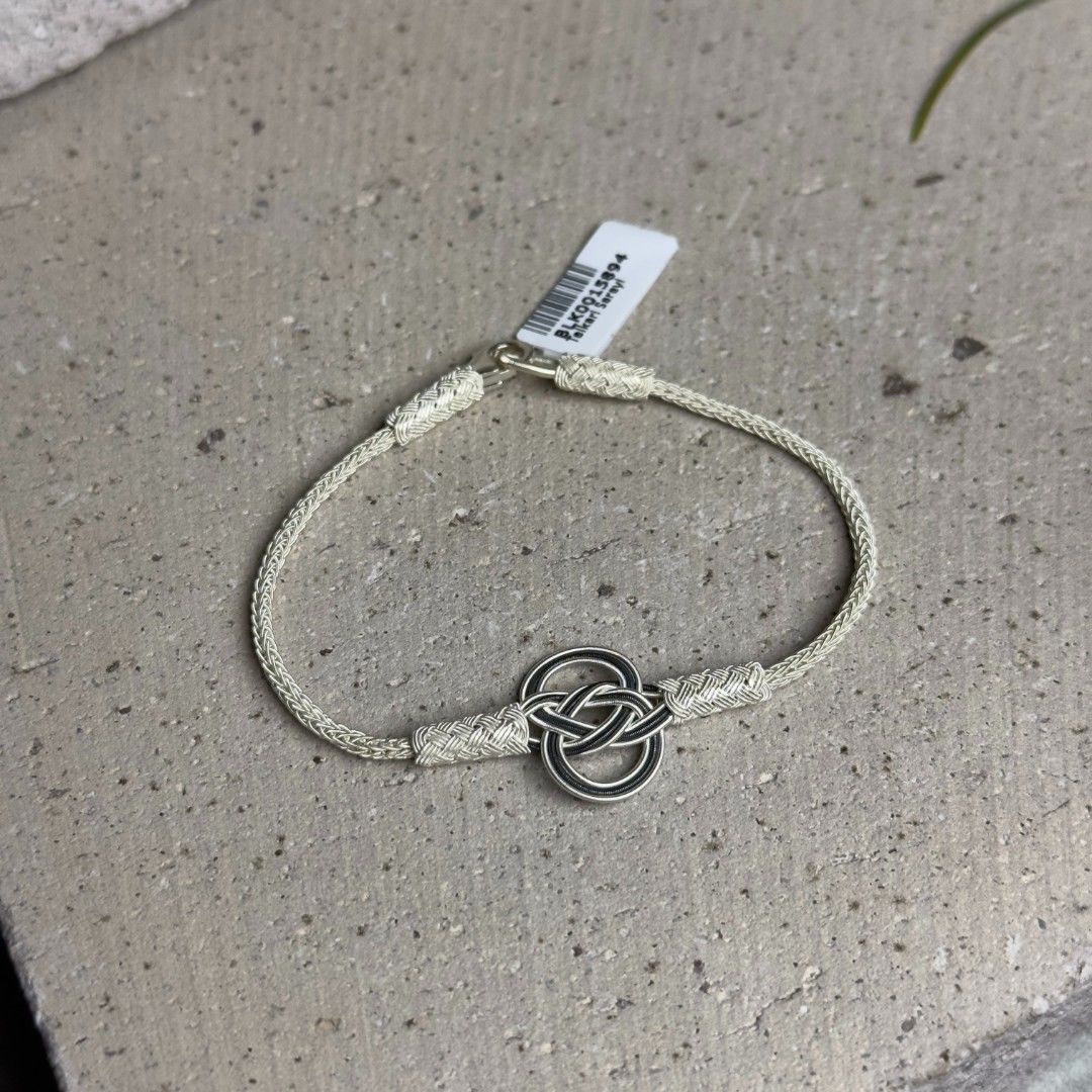 Şems Düğümü Gümüş Kazaziye Kadın Bileklik