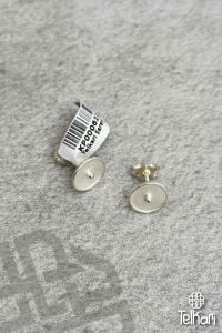 Orta Boy Sade Yuvarlak El İşçilikli Midyat Telkari Gümüş Küpe