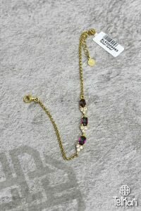 Renkli  Taşlı Gold Gümüş Bileklik