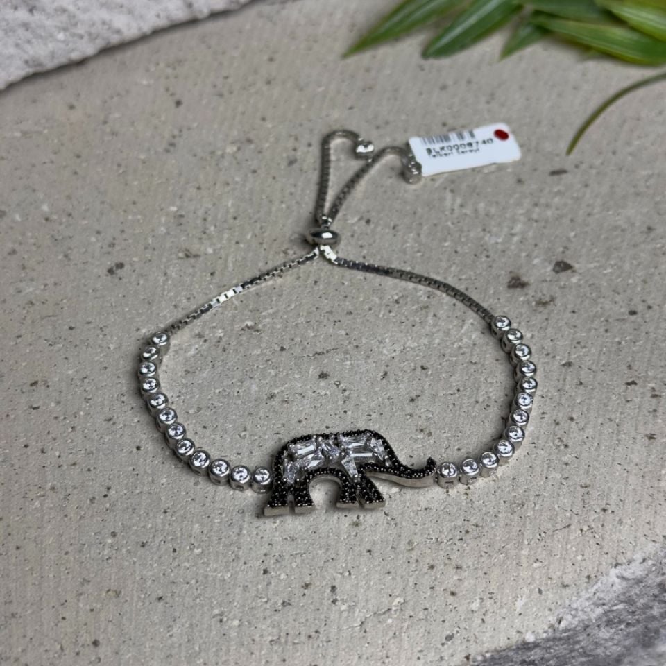 Fil Model 925 Ayar Gümüş Asansörlü Kadın Bileklik