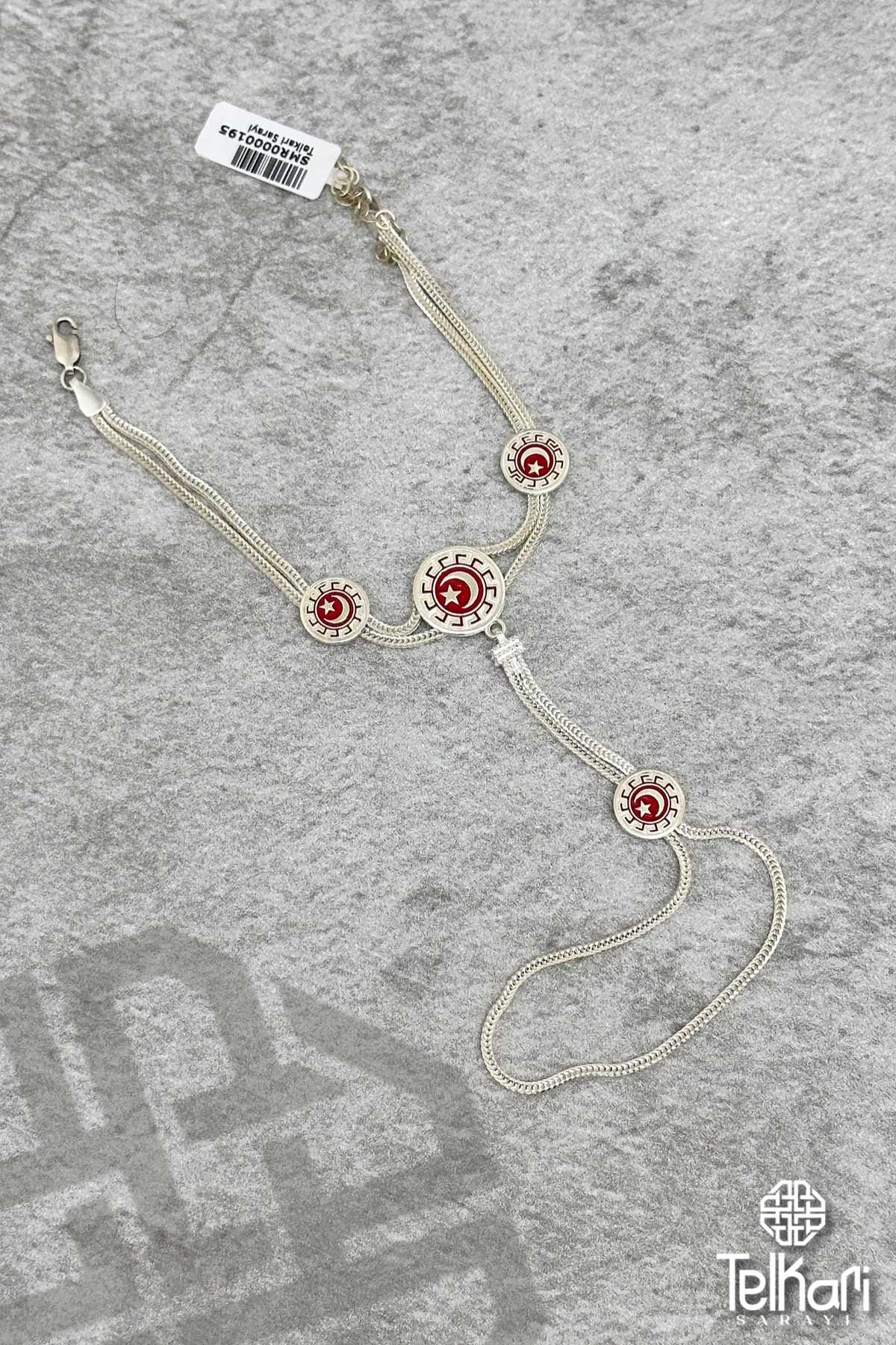 Ay Yıldız Motifli Midyat Hasırı Gümüş Şahmeran